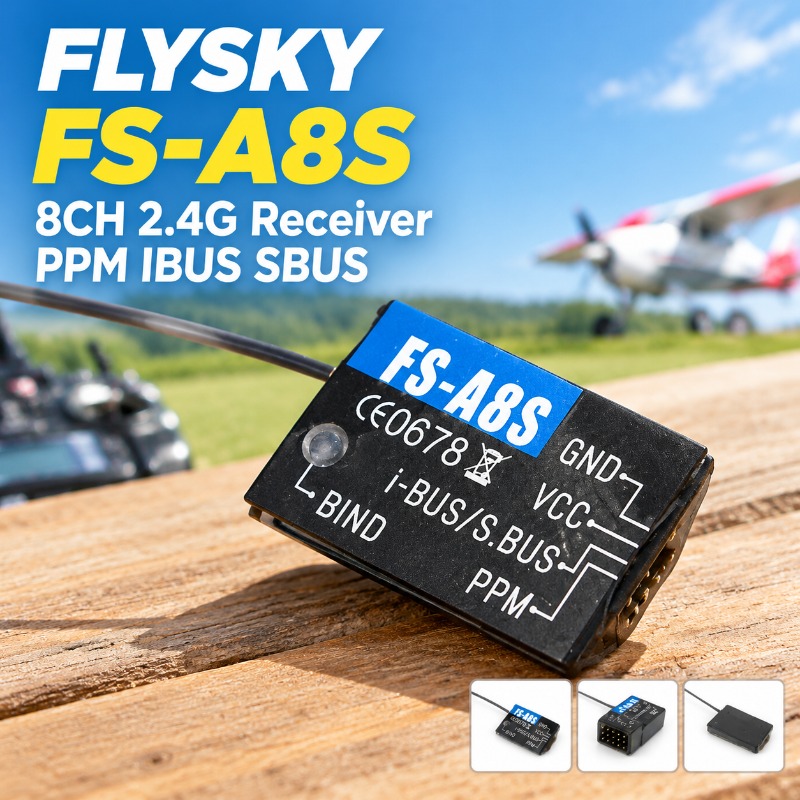 Receptor Mini RC FS-A8S 2.4G 8 - Drone Racing Receiver avaliação e preço
